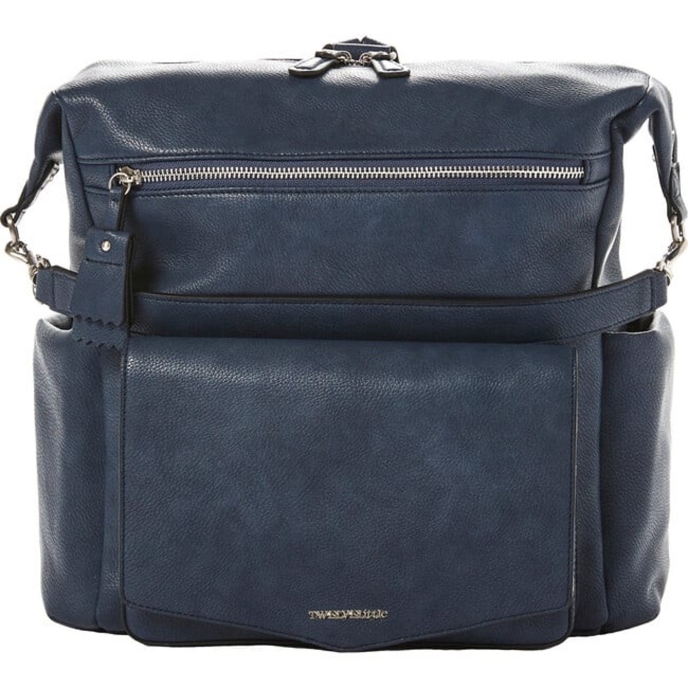Twelvelittle Navy Women's Baby Bag Backpack Vegan Leather EUC